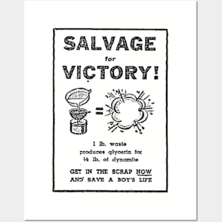 Salvage for Victory! Get in the Scrap Now Posters and Art